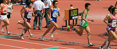 1500mで3位入賞した高谷選手の力走