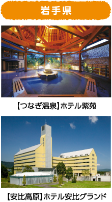 岩手県 【つなぎ温泉】ホテル紫苑 【安比高原】ホテル安比グランド
