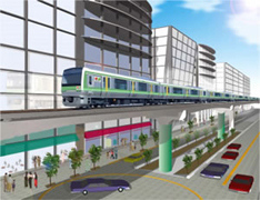 Image of a future railway system using a fuel cell system