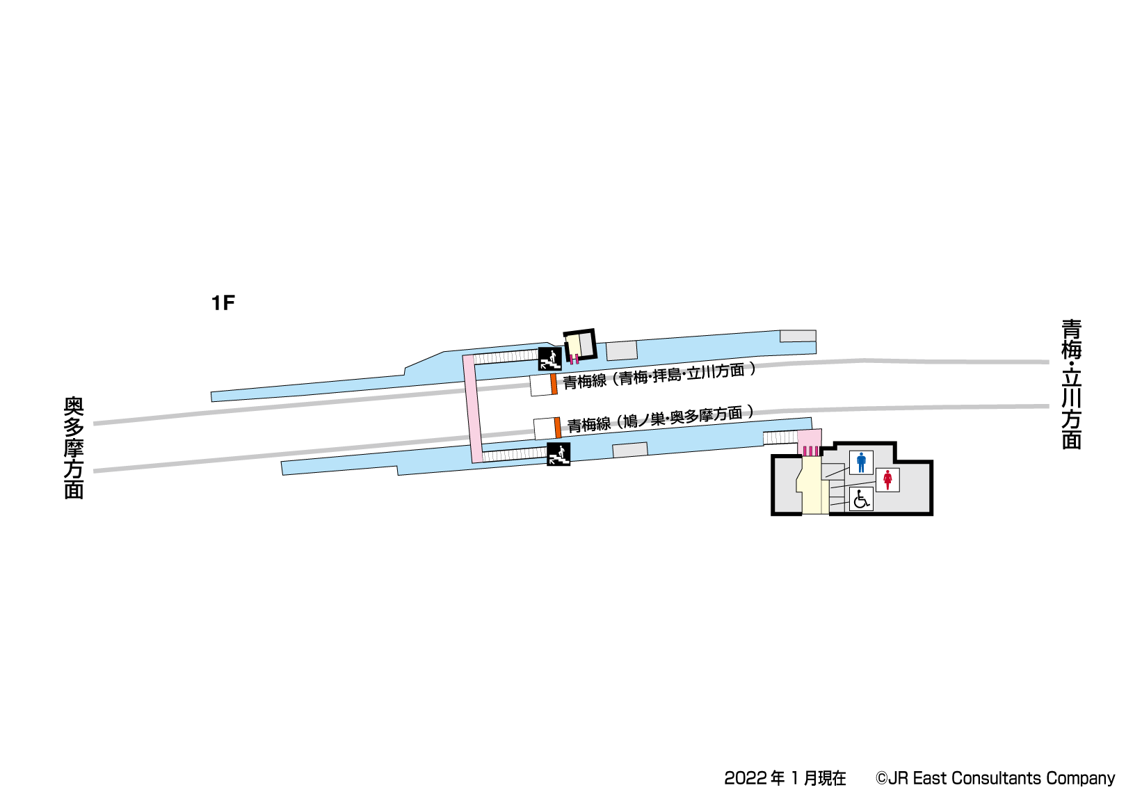 古里駅　1F構内図