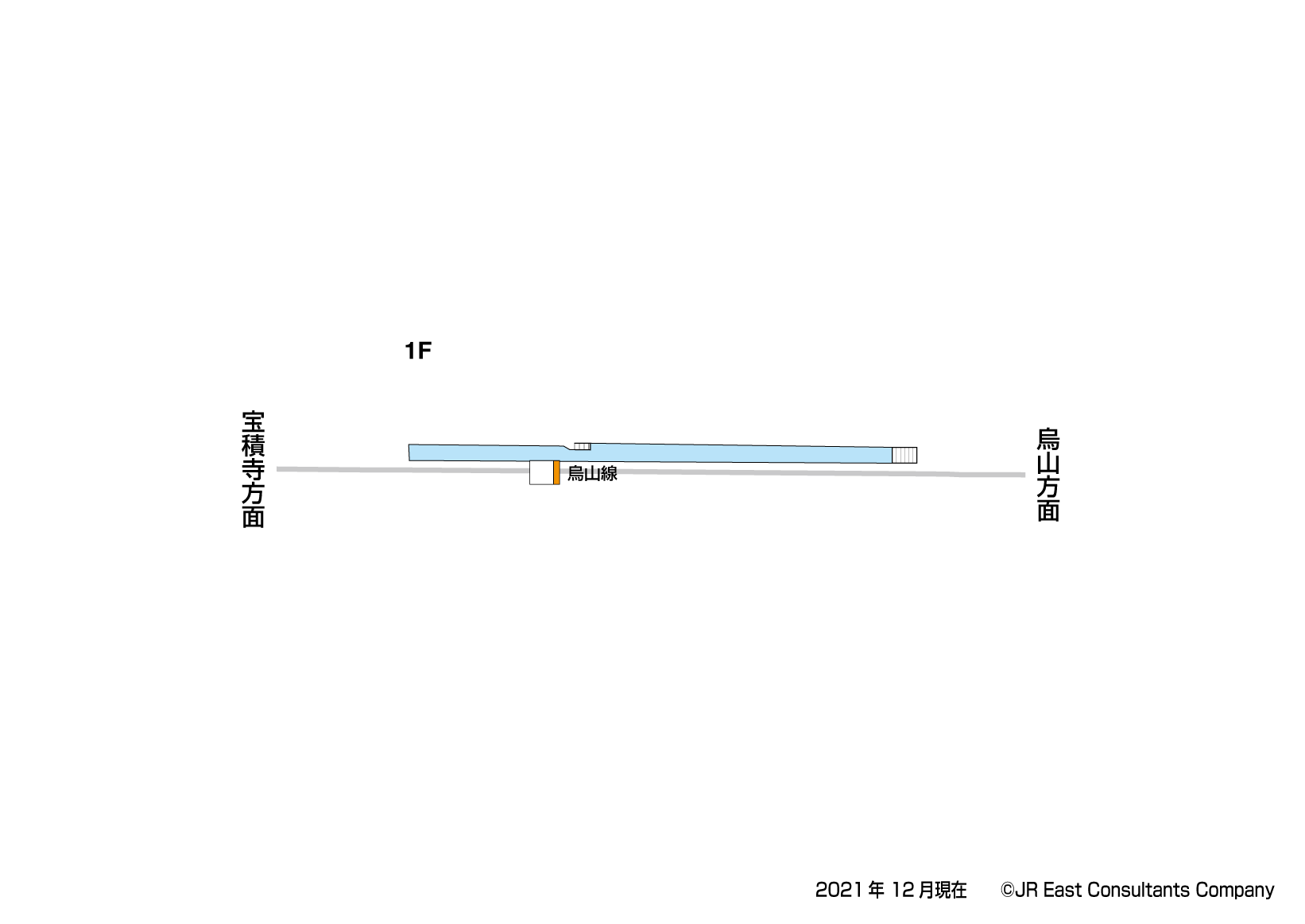 下野花岡駅　1F構内図
