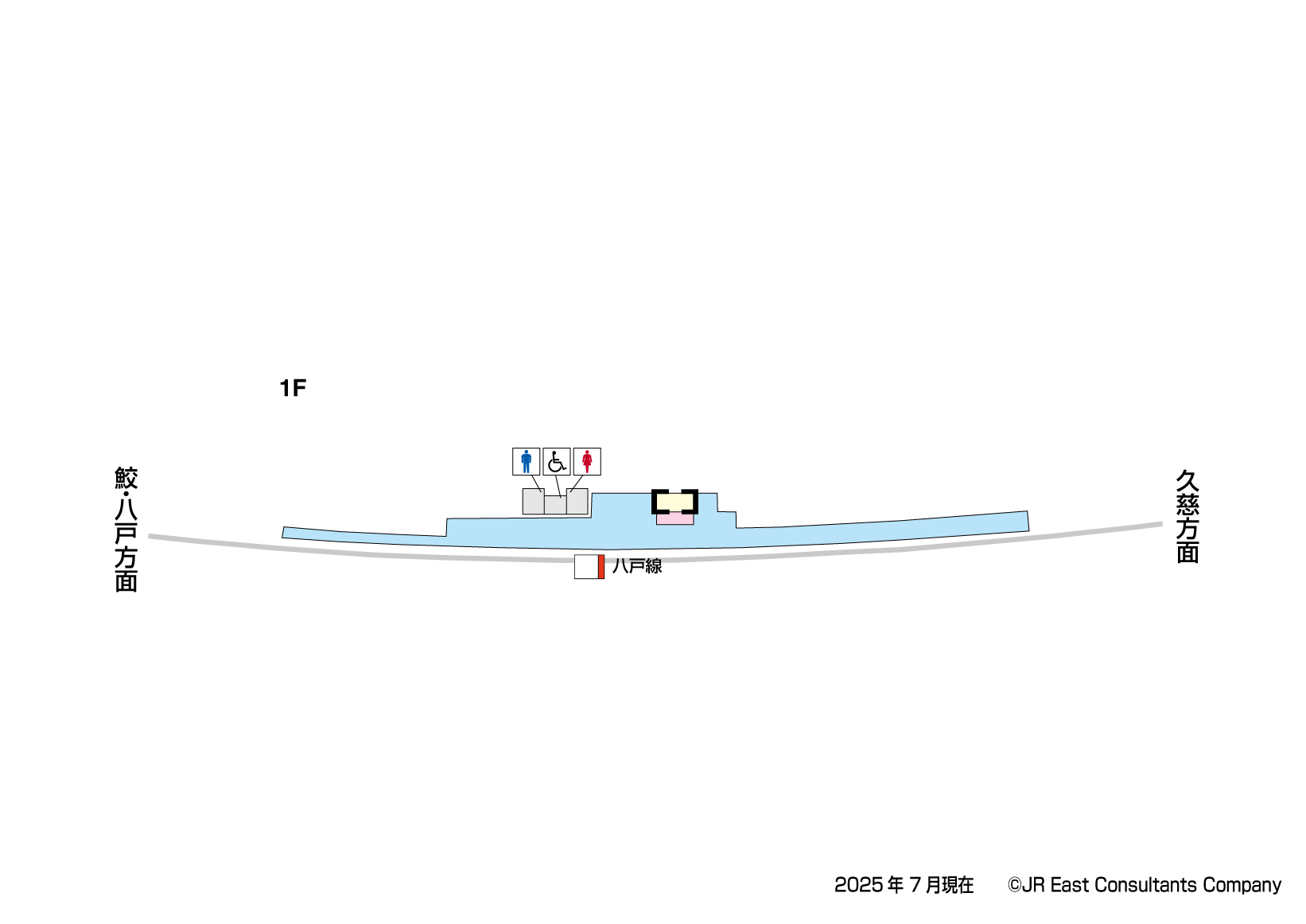 種差海岸駅　1F構内図