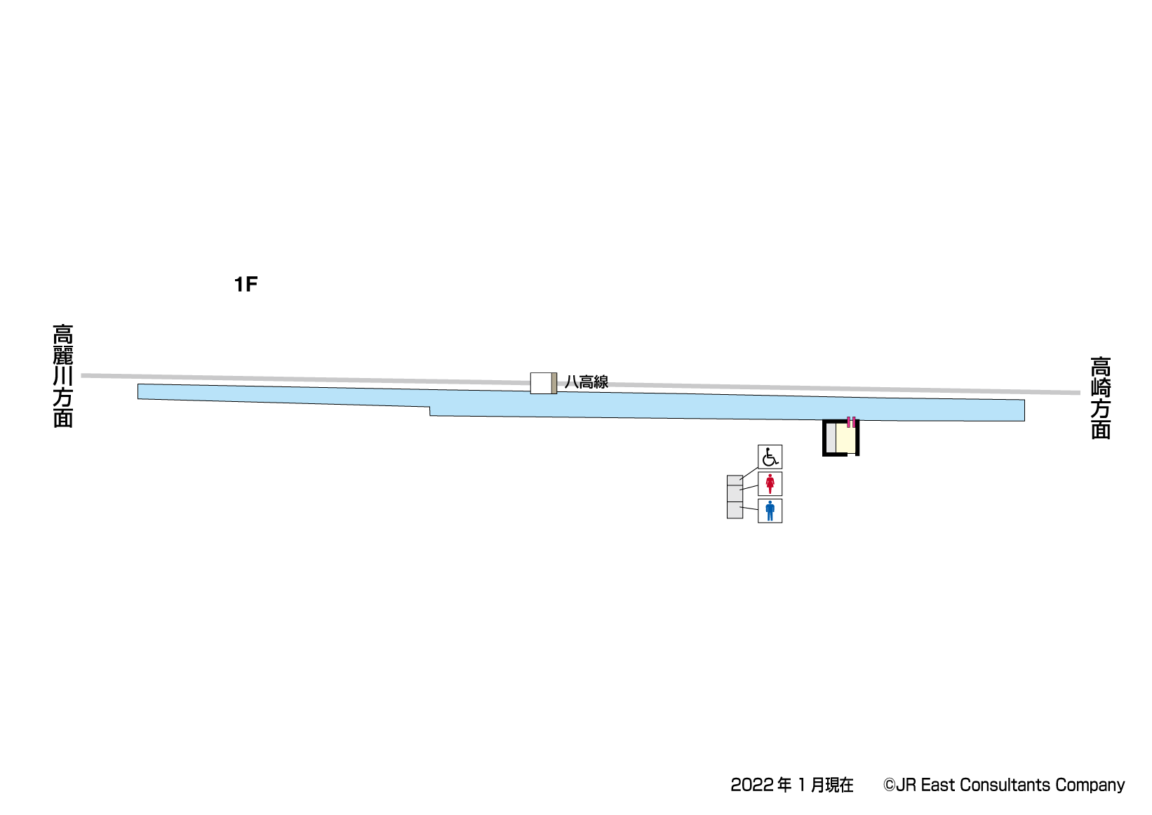 丹荘駅　1F構内図