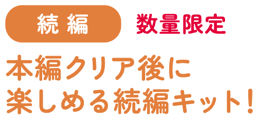 続編数量限定。本編クリア後に楽しめる続編キット！