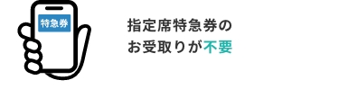 指定席特急券の受取りが不要