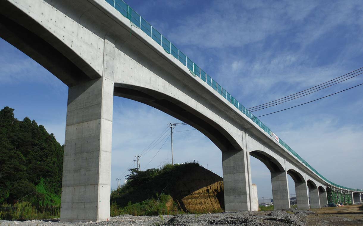写真:仙石線陸前大塚・陸前小野移設復旧区間