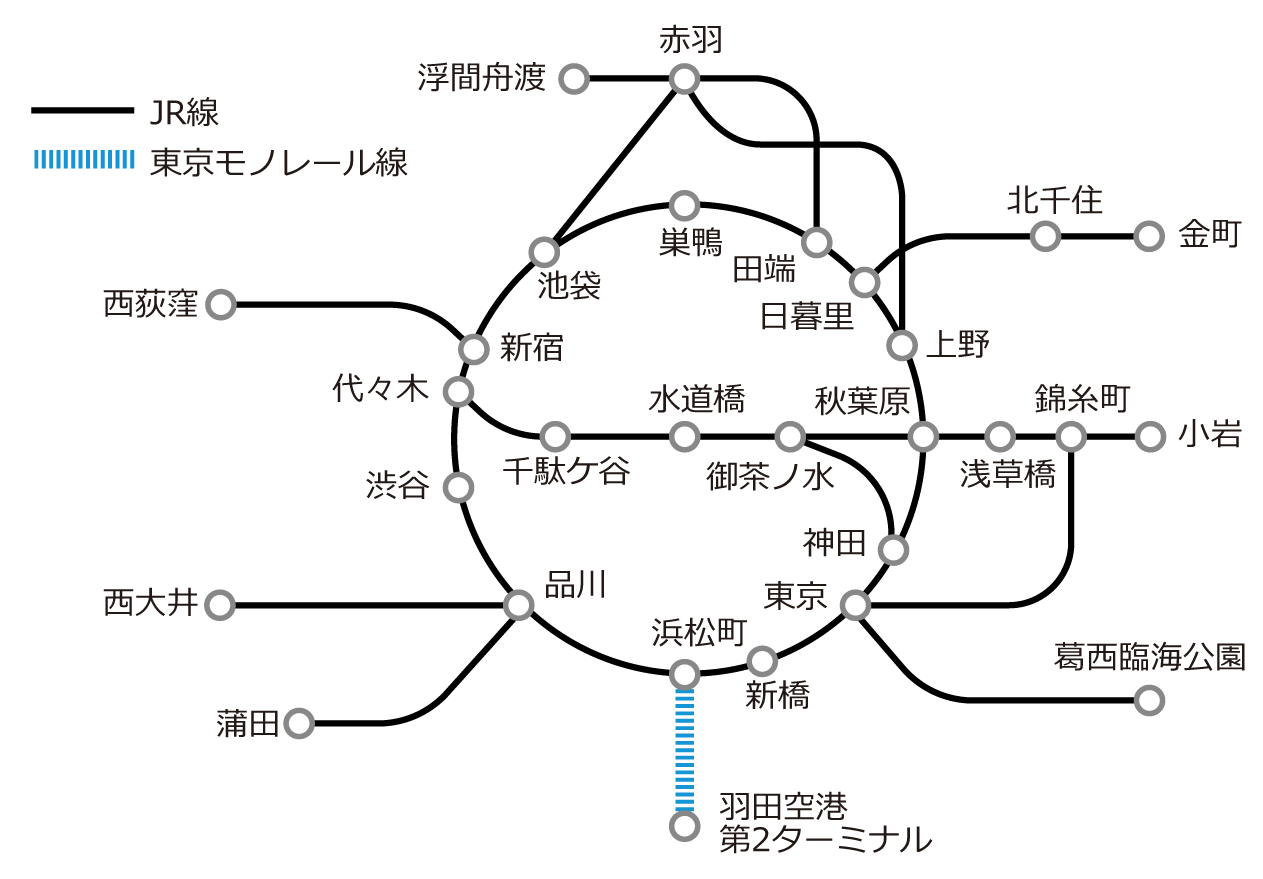 休日おでかけパスマップ