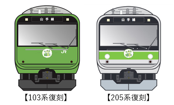 山手線環状運転100周年記念ラッピングトレインの運行