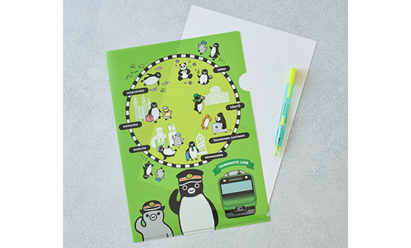 Suicaのペンギン A4クリアファイル（鉄道シリーズ・山手線）