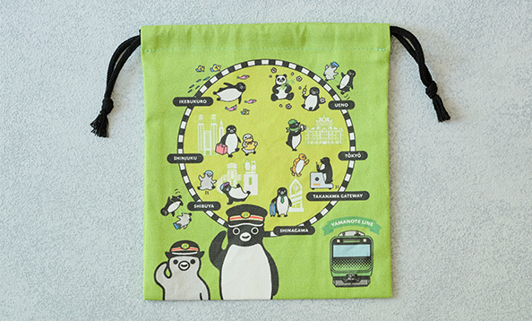 Suicaのペンギン 巾着（鉄道シリーズ・山手線）