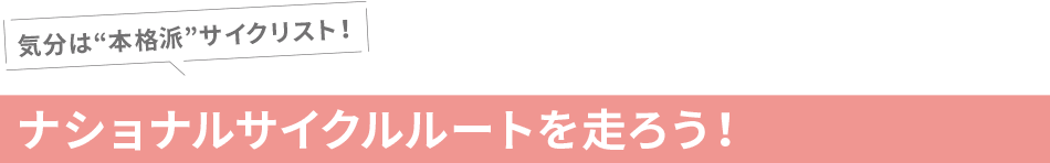 気分は本格派サイクリスト! ナショナルサイクルルートを走ろう!