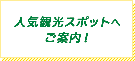 人気観光スポットへご案内！