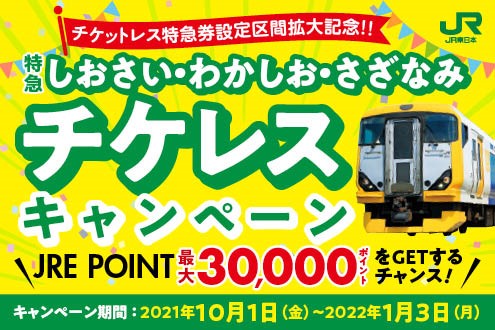 特急「しおさい・わかしお・さざなみ」×チケレスキャンペーン