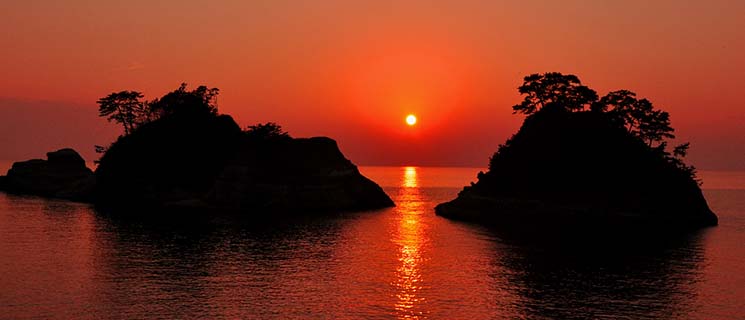 堂ヶ島の夕陽