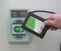 Simply touch the card reader