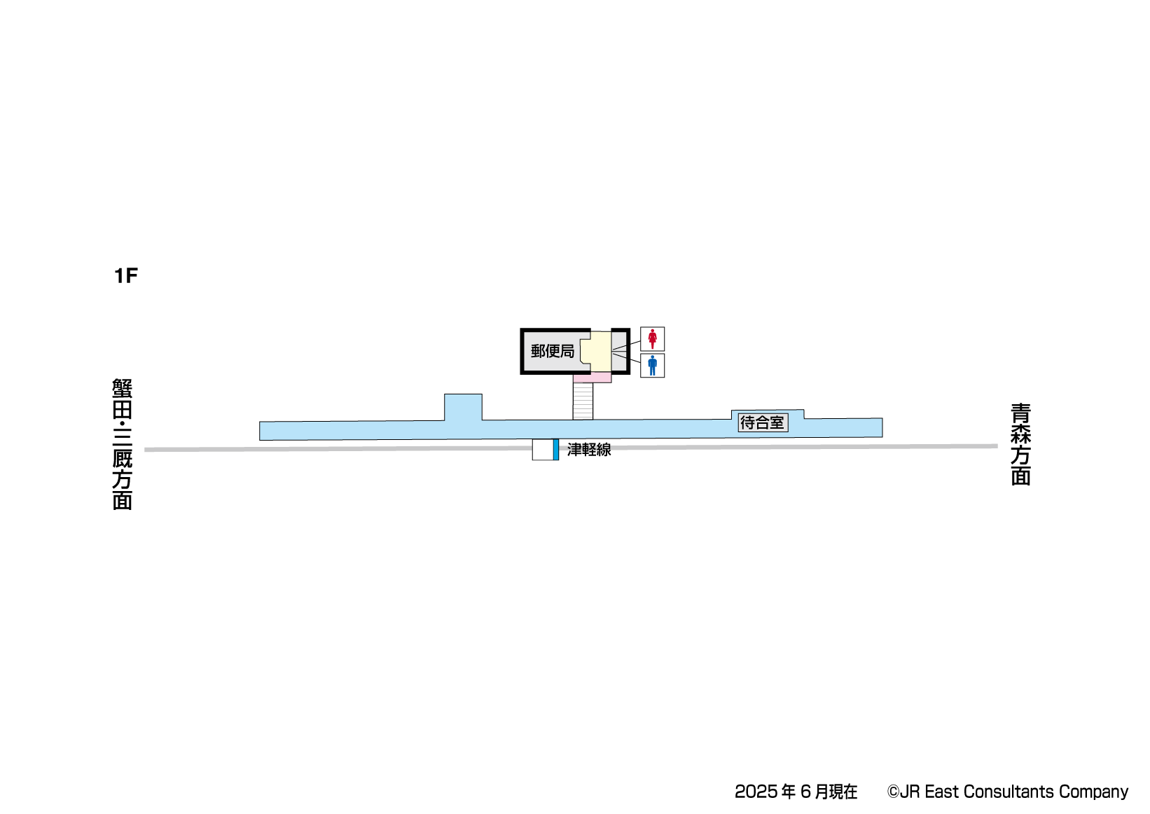 油川駅　1F構内図