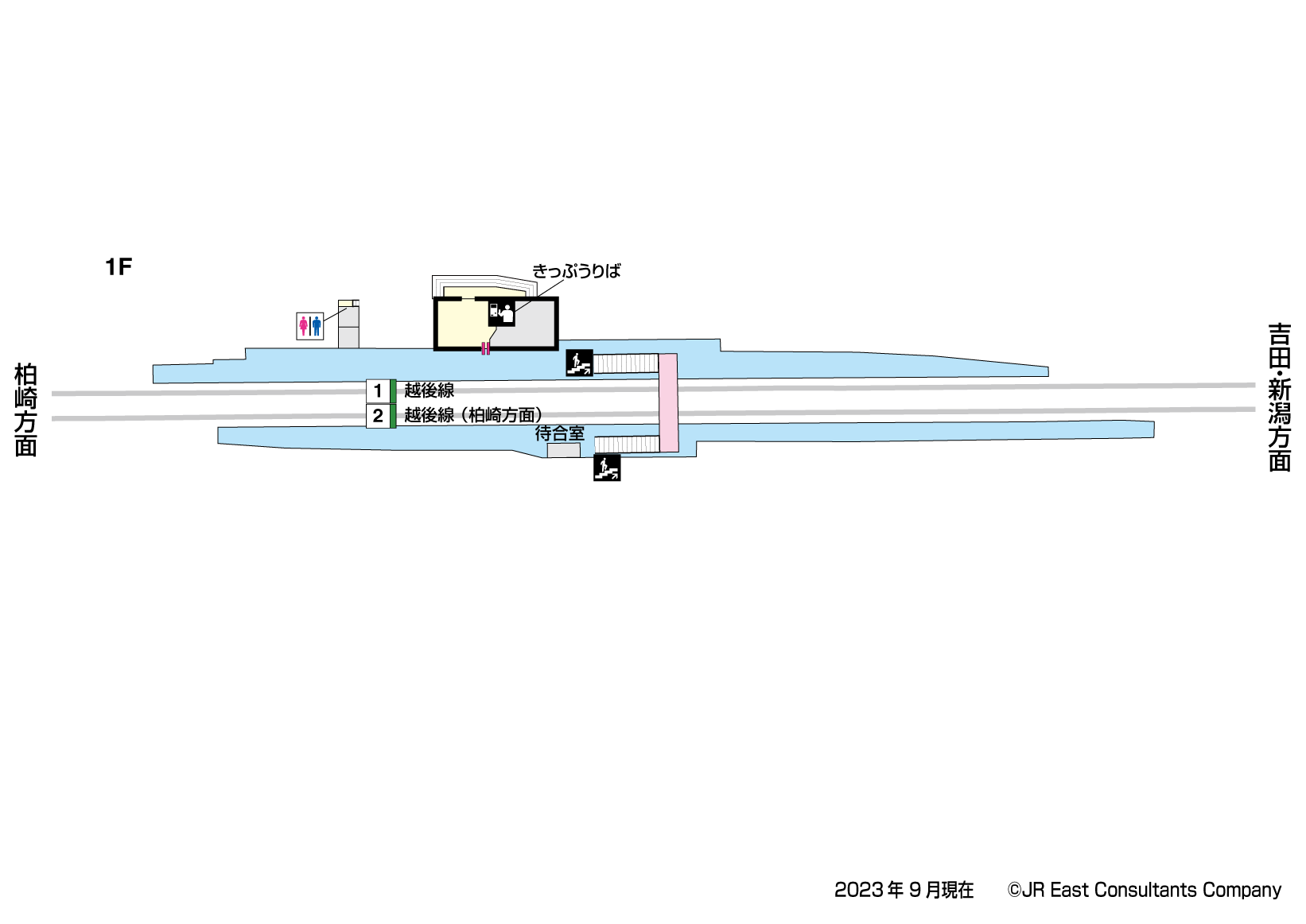 出雲崎駅　1F構内図
