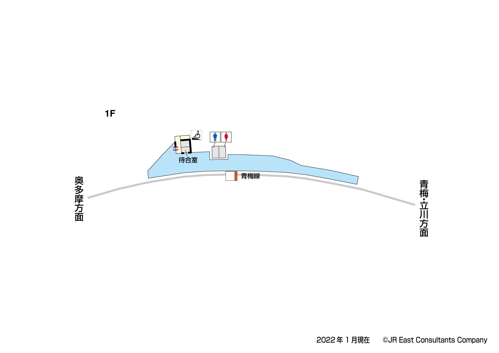 川井駅　1F構内図