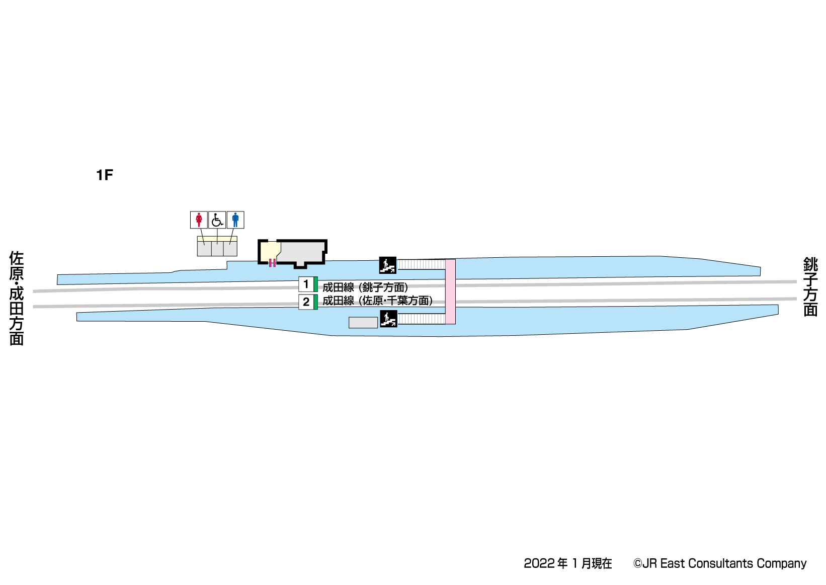 笹川駅　1F構内図