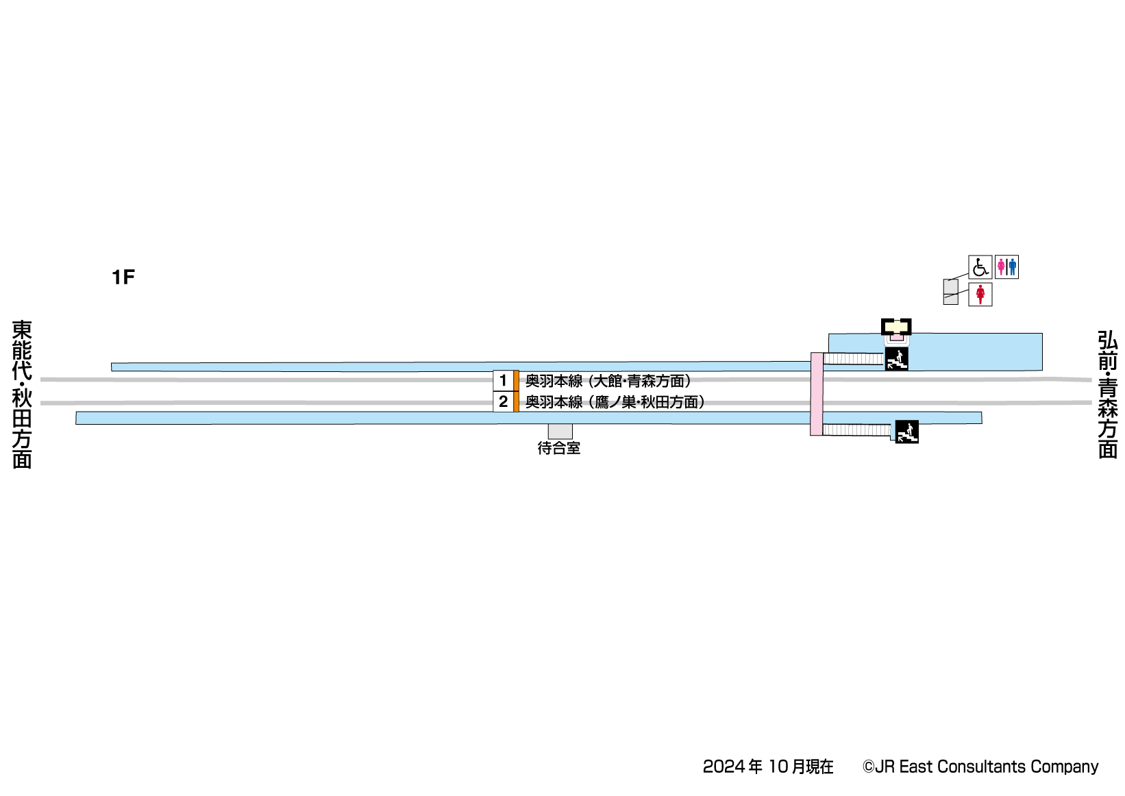 下川沿駅　1F構内図
