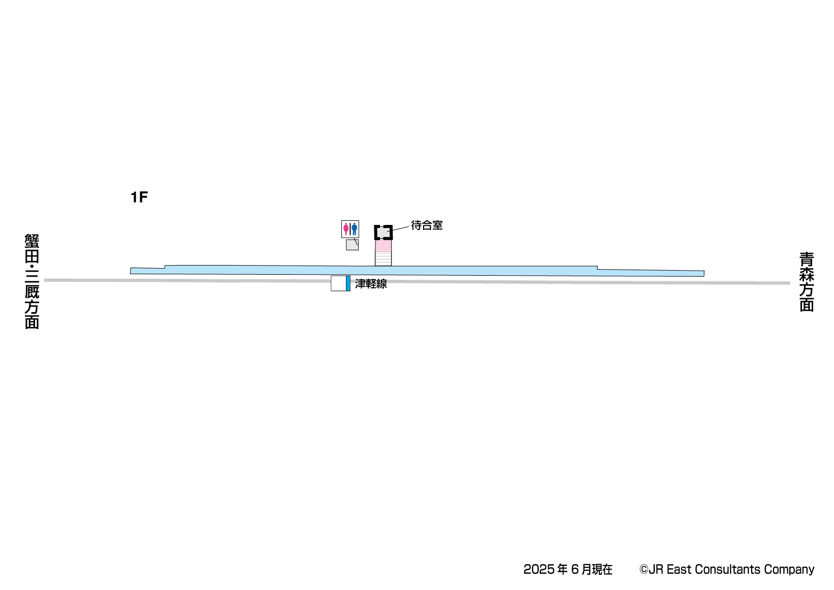 瀬辺地駅　1F構内図