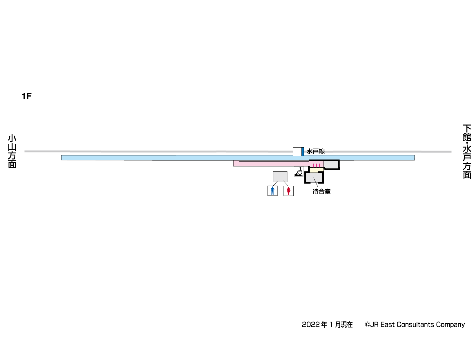 玉戸駅　1F構内図