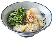 のらぼう菜温玉醤油うどん