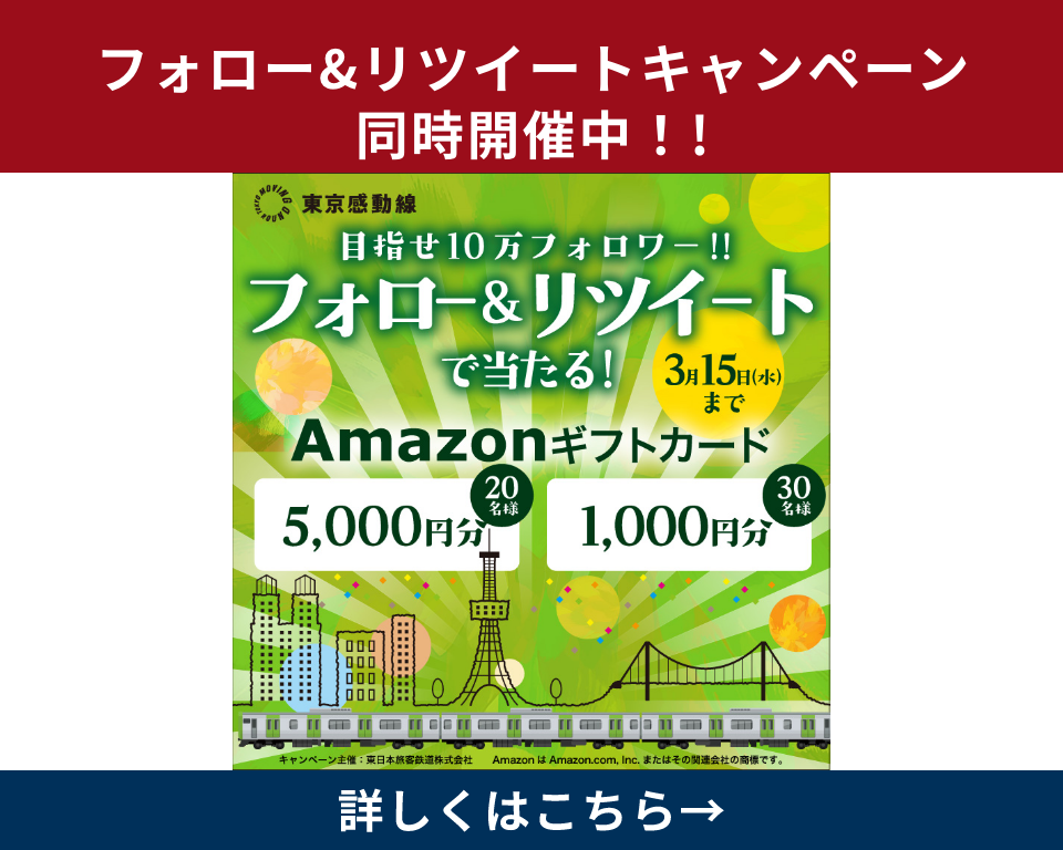 フォロー&リツイートキャンペーン同時開催中！!詳しくはこちら→