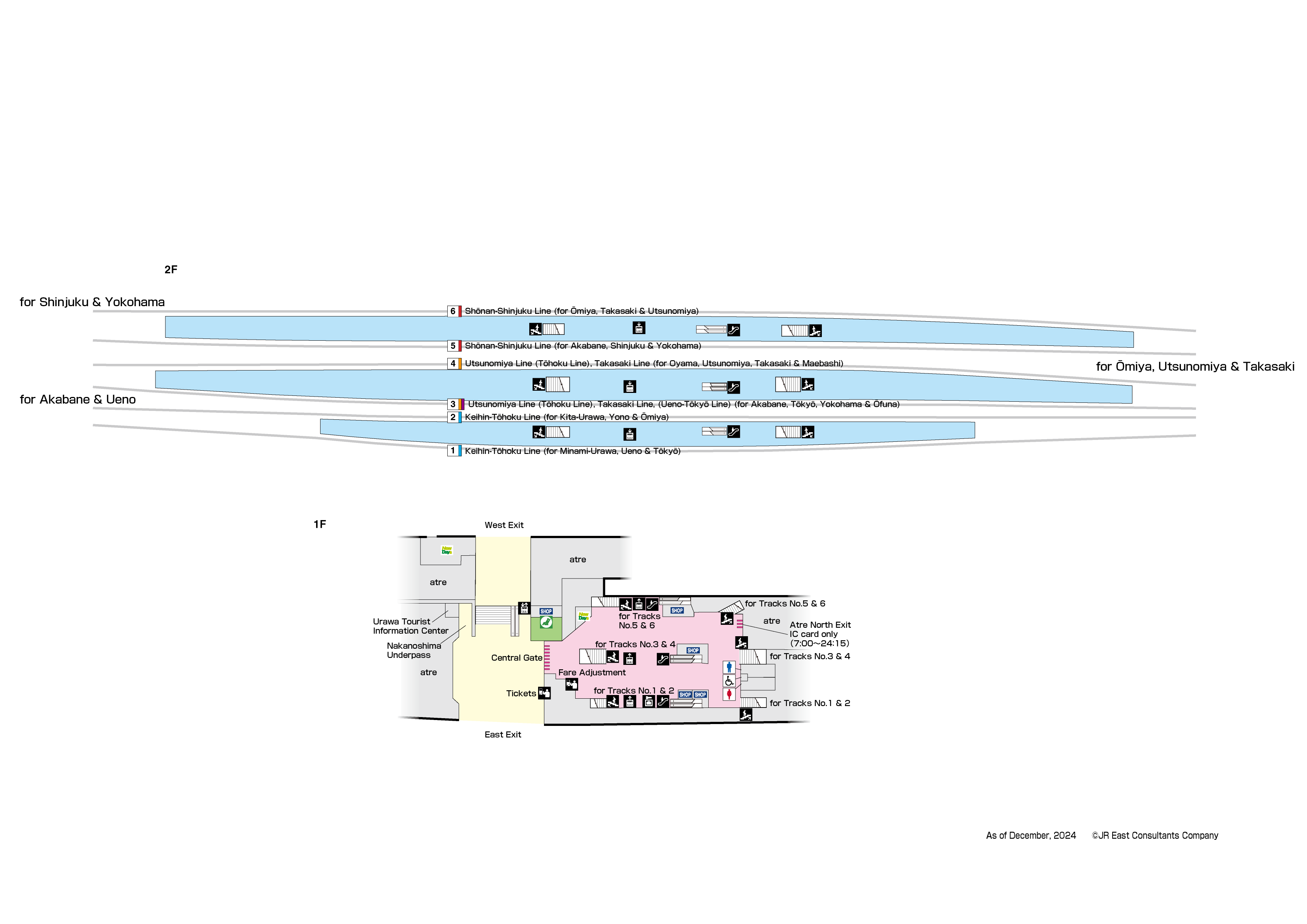Urawa Station 1F-2FMap