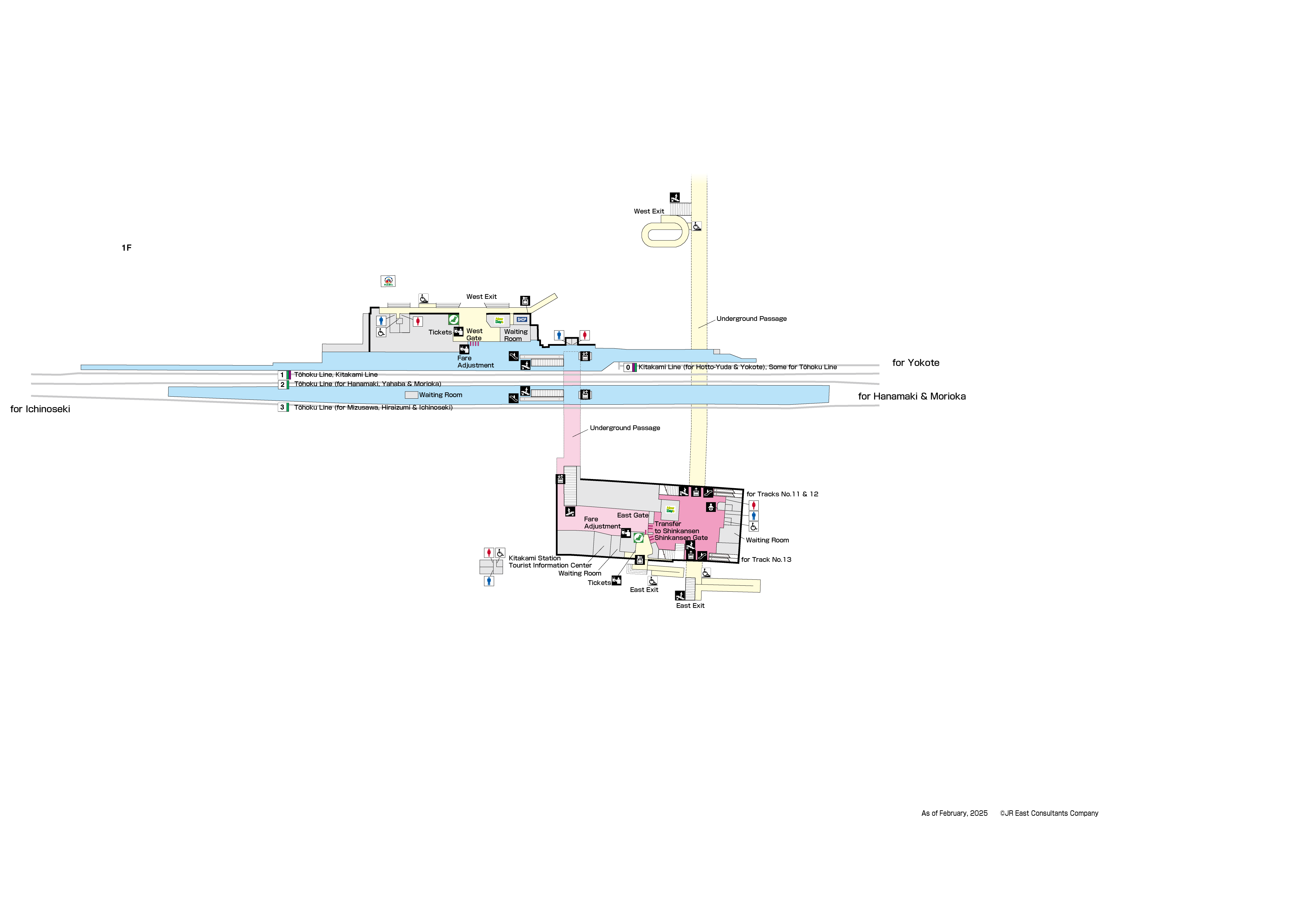 Kitakami Station 1FMap