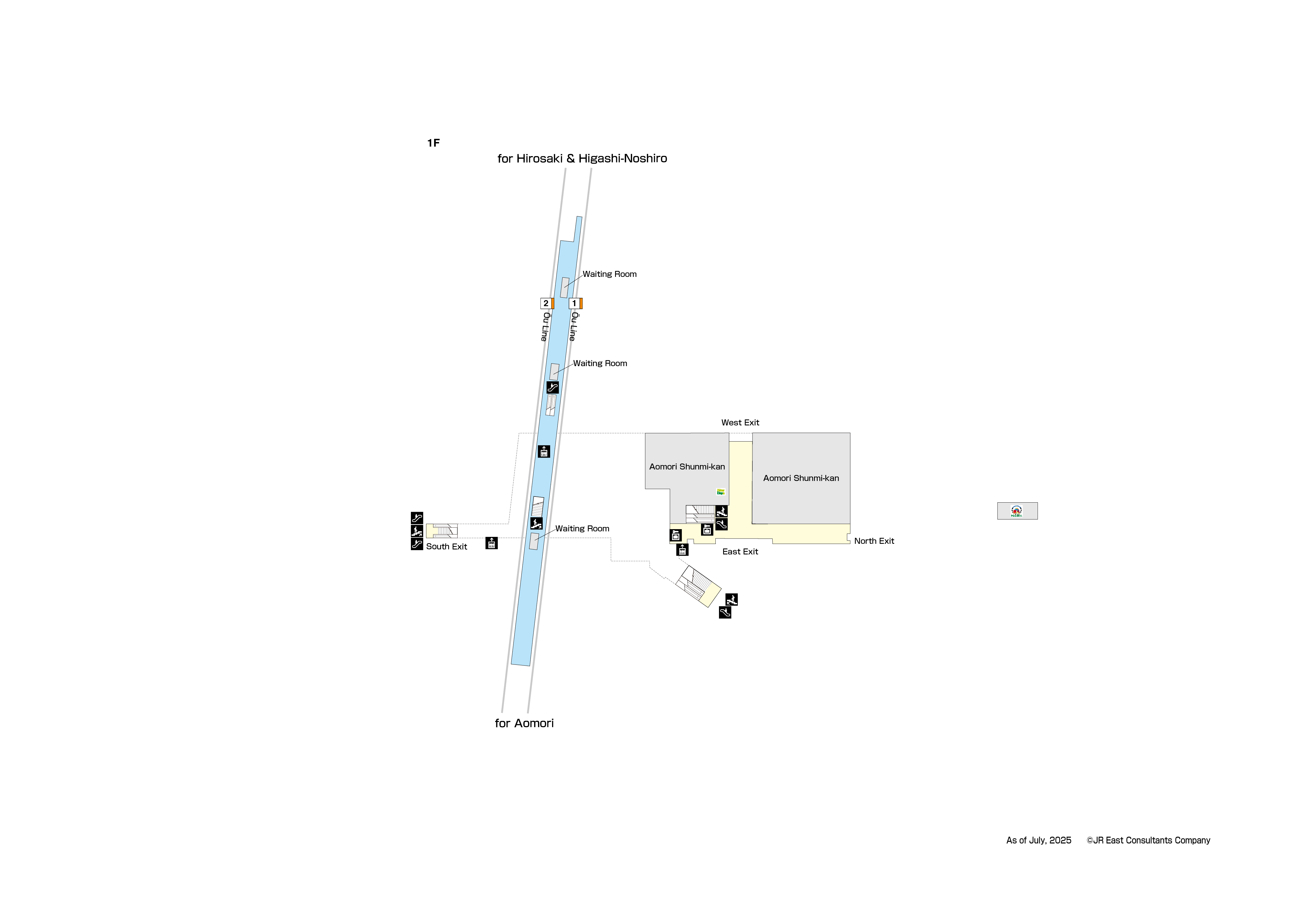 Shin-Aomori Station 1FMap