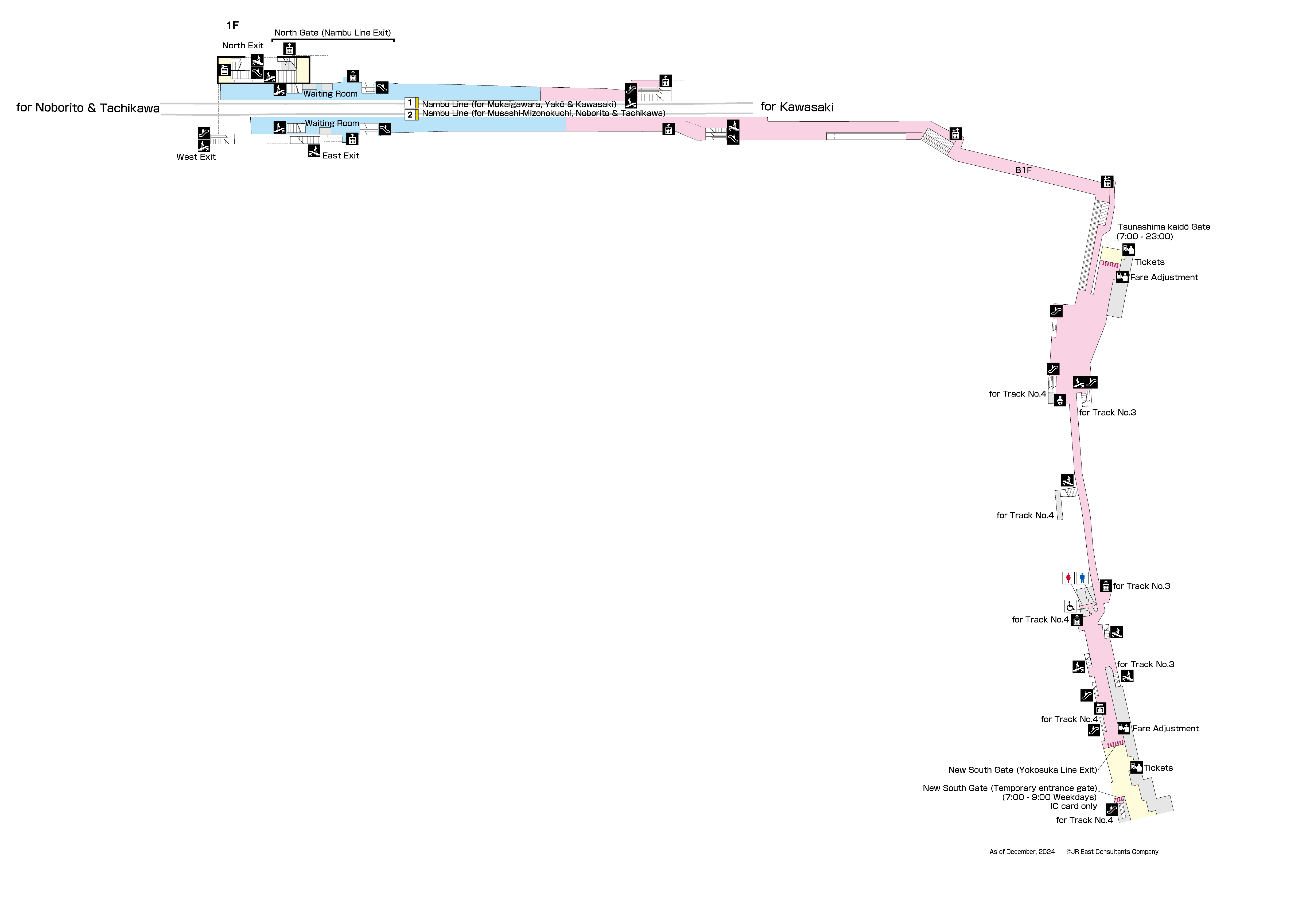 Musashi-Kosugi Station 1FMap