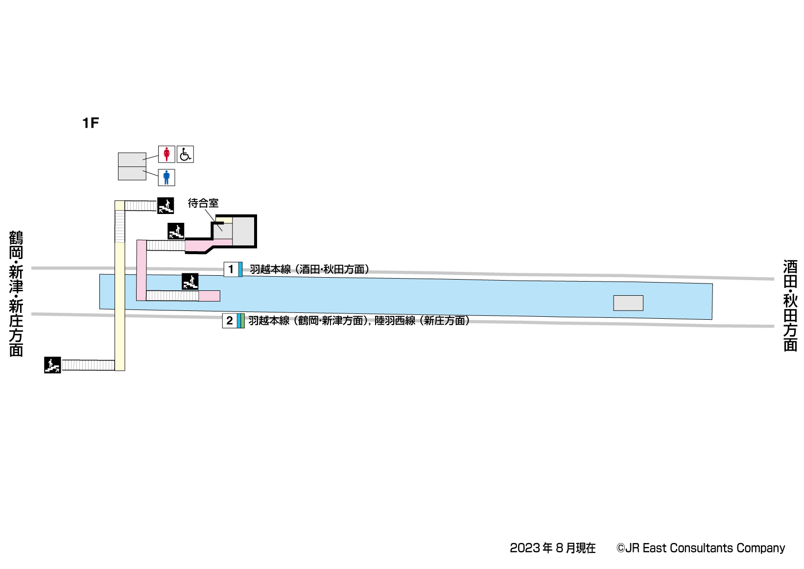 砂越駅　1F構内図