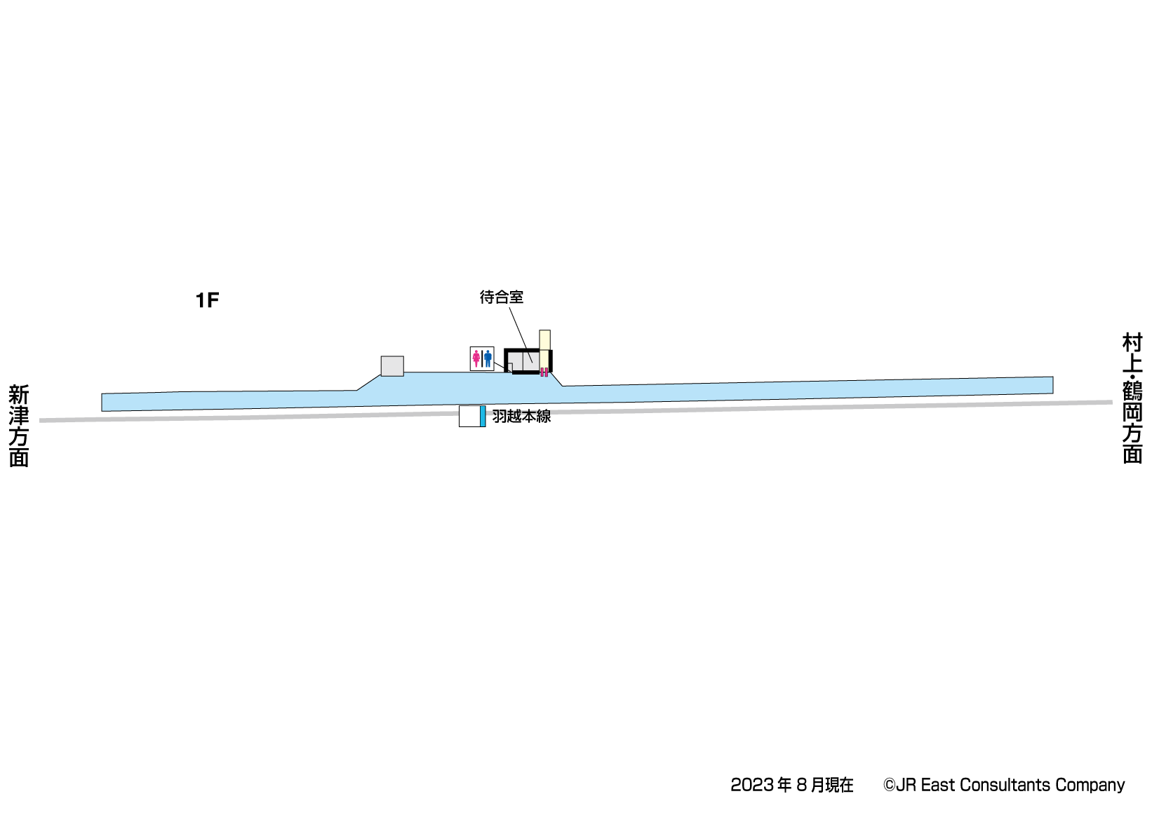 中浦駅　1F構内図