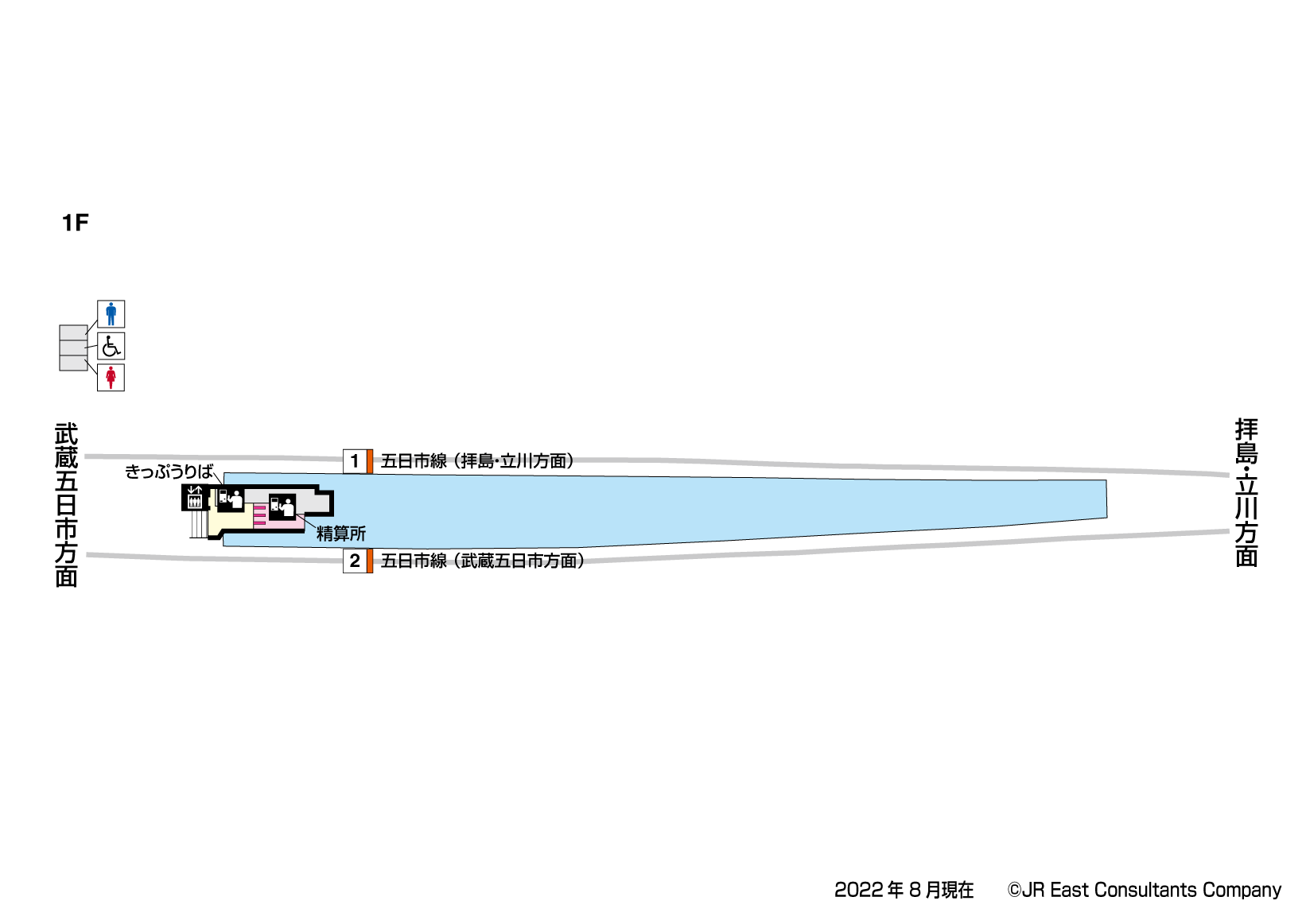 東秋留駅　1F構内図