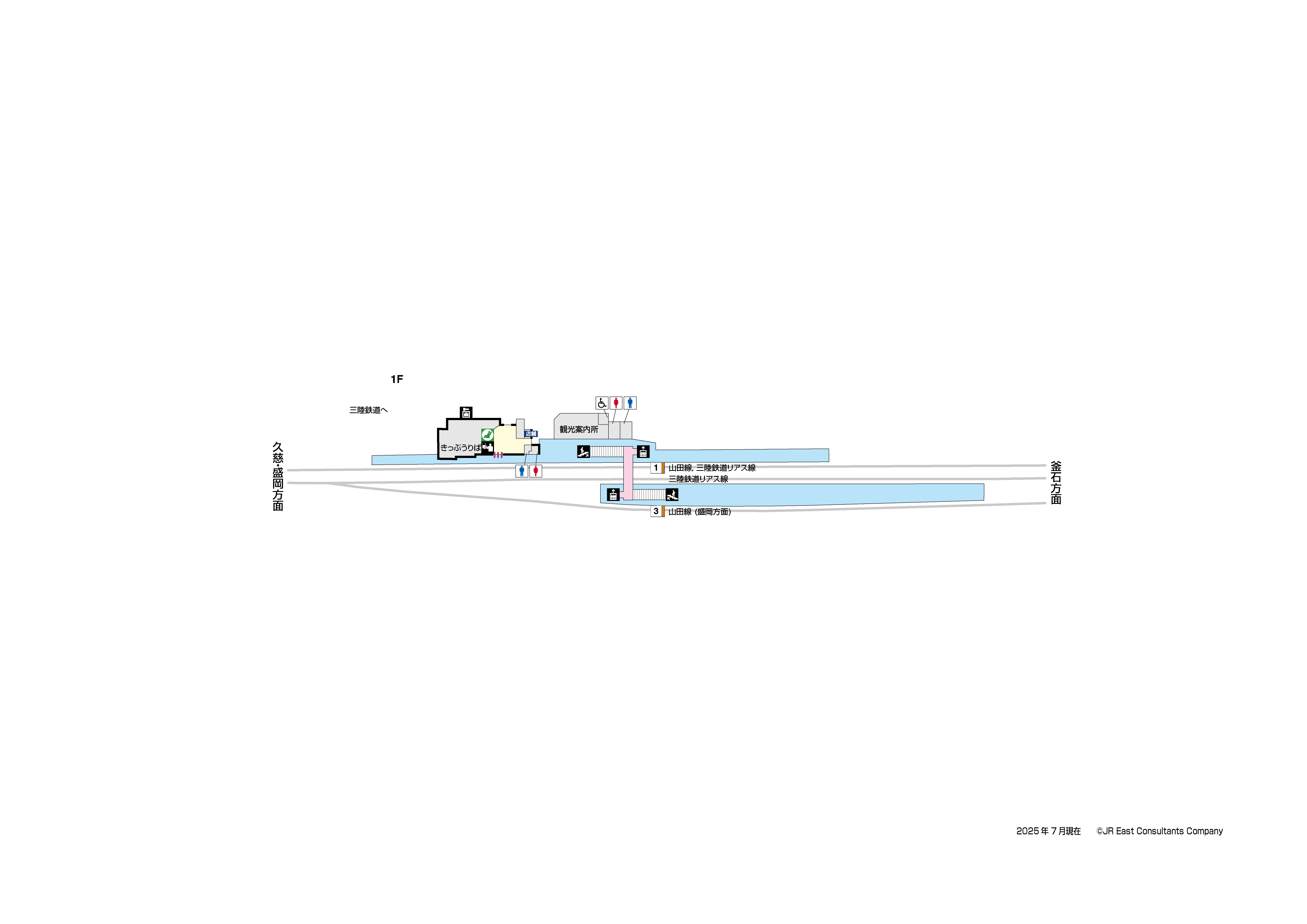 宮古駅　1F構内図