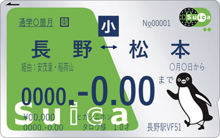 suica定期券こども用
