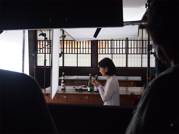 君の井酒造での撮影風景