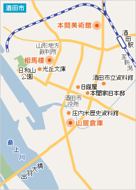 酒田市の地図